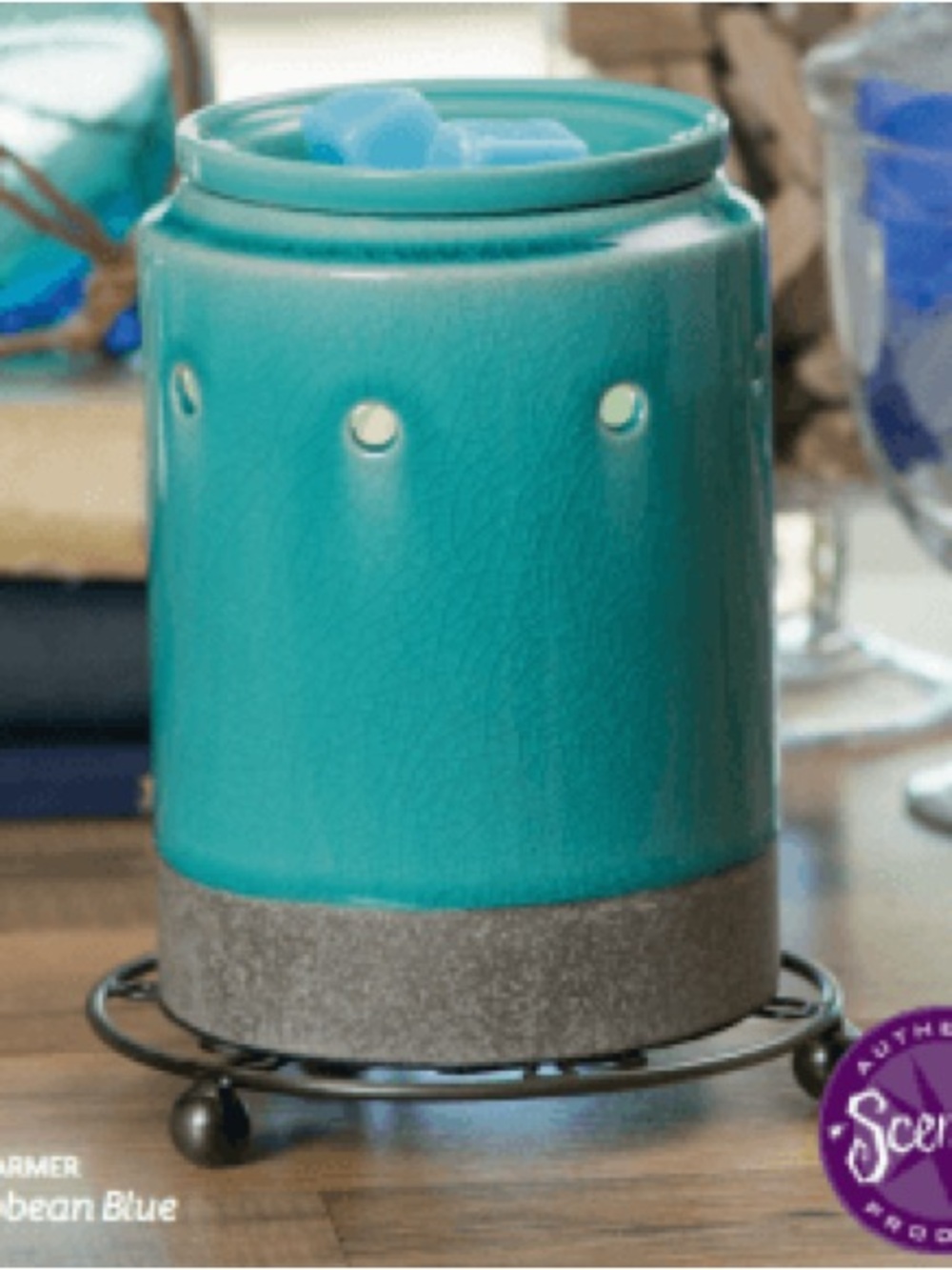 NIB Retired Caribbean Blue Premium Scentsy Warmer
